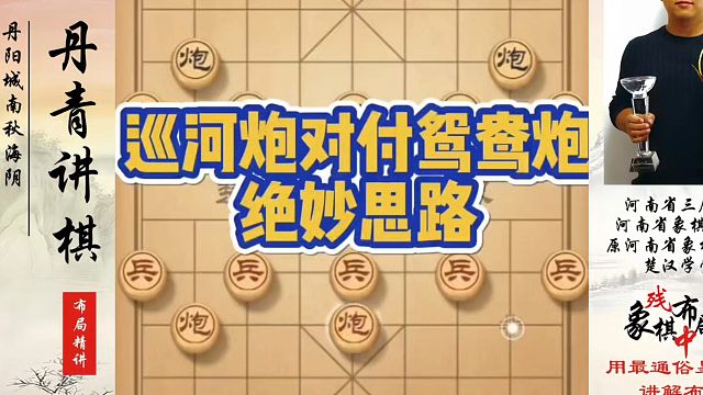 巡河炮对付鸳鸯炮绝妙思路，如何快速提升象棋水平系统学棋？如何学习象棋布局、中局、残局？真心教棋，少走