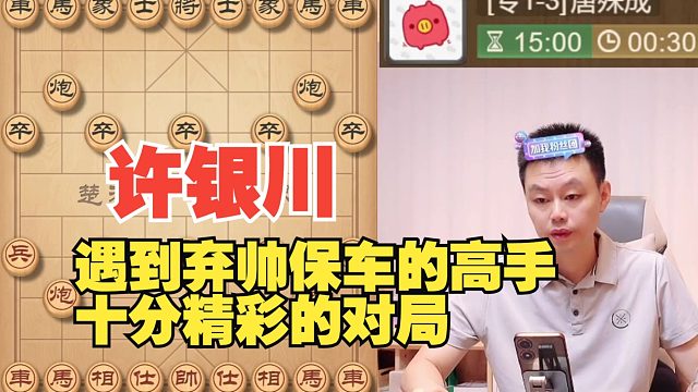 许银川遇到弃帅保车的高手，十分精彩的对局