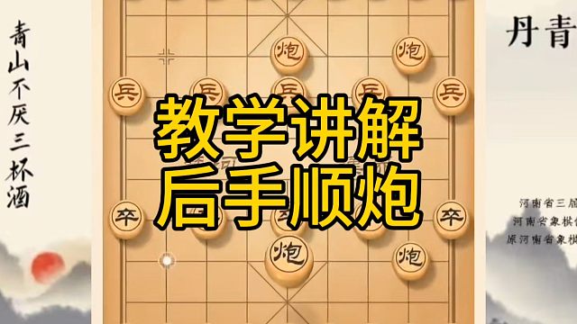 河南省冠军黄丹青讲棋，象棋怎么学，象棋教学，教学讲解后手顺炮横车对直车，系统学习象棋