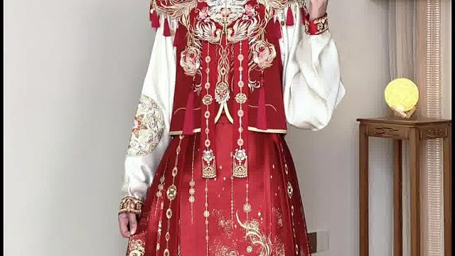 .出现了可订婚服敬酒服拜年服三合一的汉服 适合接下来一切喜庆的日子！