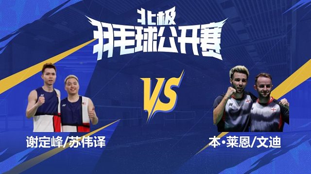 谢定峰/苏伟译vs本·莱恩/文迪 决赛 2025北极羽毛球公开赛 清流