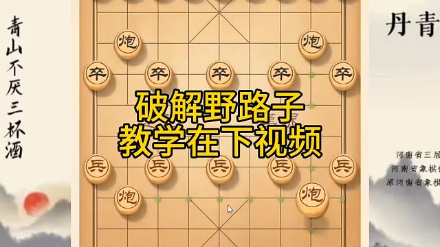 河南省冠军黄丹青讲棋，象棋怎么学，象棋教学，破解野路子，系统学习象棋