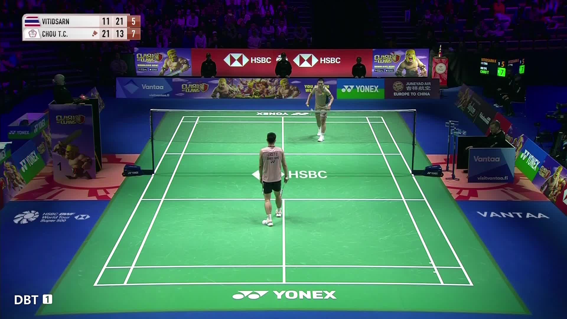 昆拉武特 vs周天成北极羽毛球公开赛决赛-片段2