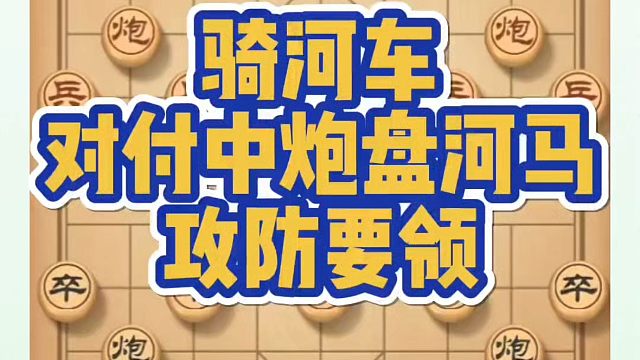 象棋布局一点通全套课程，骑河车对付中炮盘河马攻防要领！如何快速提升象棋水平系统学棋？如何学习象棋布局