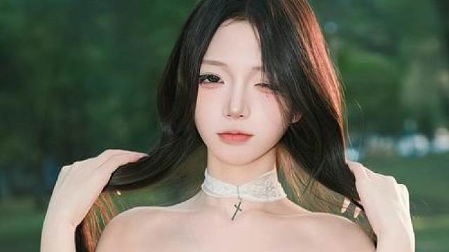 在公园小树林即兴发挥拍个照