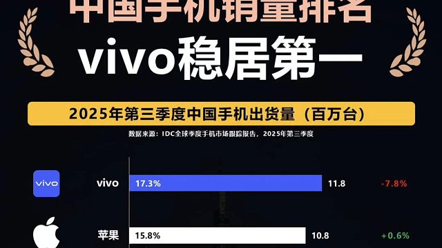 第三季度中国手机销量排名，vivo第一名，这个排名符合你的预期吗？下一季度谁又会是黑马？