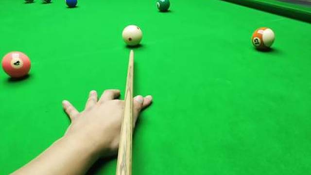 台球第一视角 15球按号清台的大金，你想不想学是怎么打出来的？