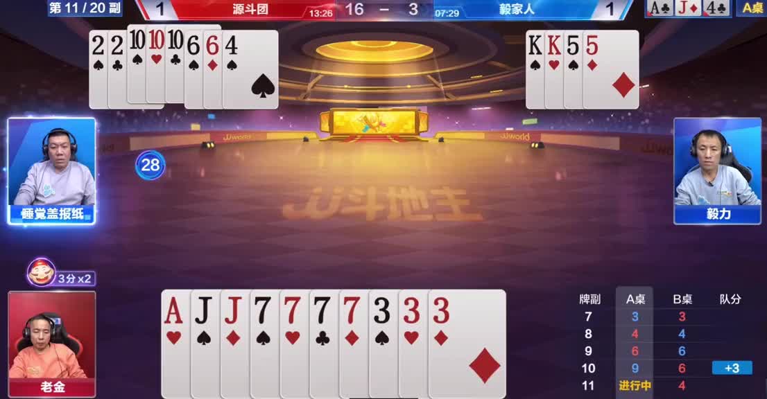 罕见三炸全响反转局，盖报纸和地主默契配合，队友当场傻眼