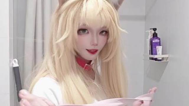 黄豆粉版新贵妃醉酒缎带手舞