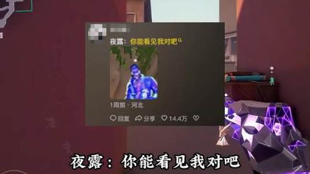 夜露：你能看见我对吧！