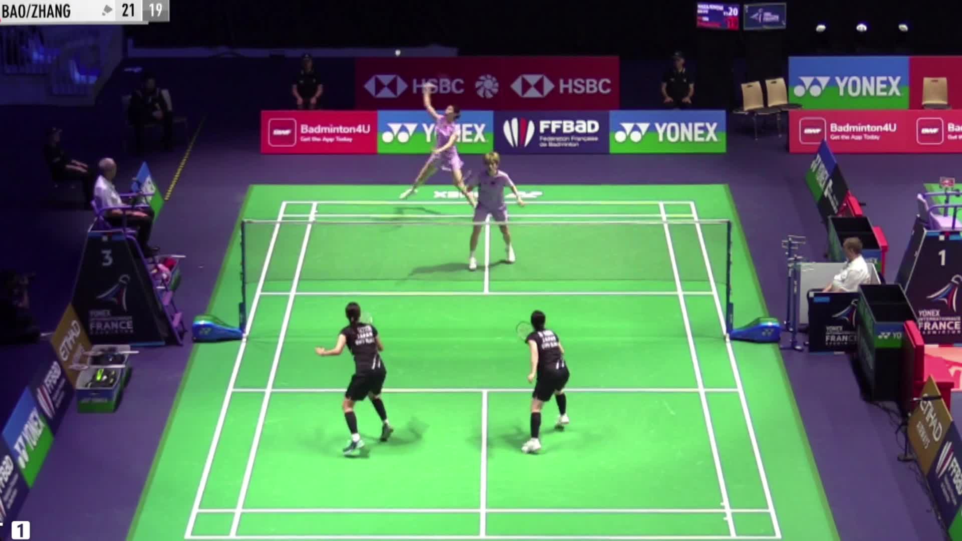 骊贤组合细腻的搓放和勾对角击败日本组合，以24-22险胜