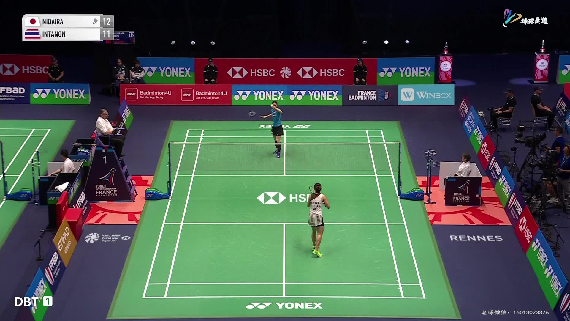 仁平菜月vs因达农法国羽毛球公开赛-1