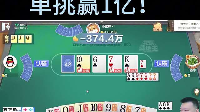 胡了8个纯鹤？#天地小旺 #欢乐斗地主