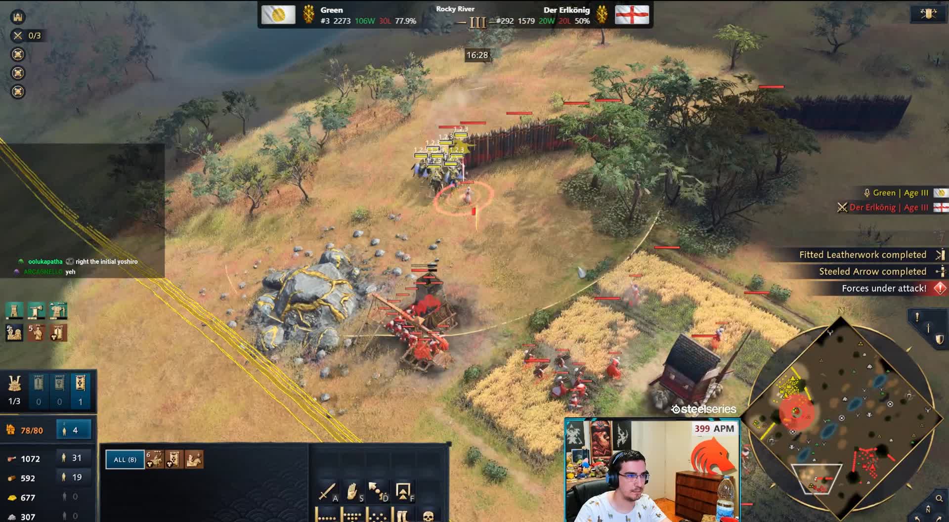 帝国时代4，11单挑，跑马多线细节学习，野兽单排11第一视角