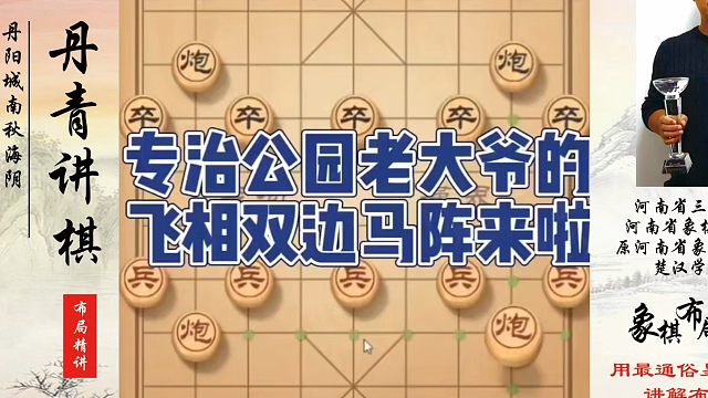 专治公园老大爷的飞相双边马来啦！如何快速提升象棋水平系统学棋？如何学习象棋布局、中局、残局？真心教棋