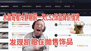 水晶哥看自己的CS2飾品在冷靜期前一天能不能炒高點(diǎn)，發(fā)現(xiàn)凱哥在拋售飾品。