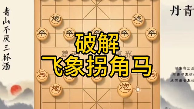 河南省冠军黄丹青讲棋，象棋怎么学，象棋教学，破解飞象拐角马，系统学习象棋