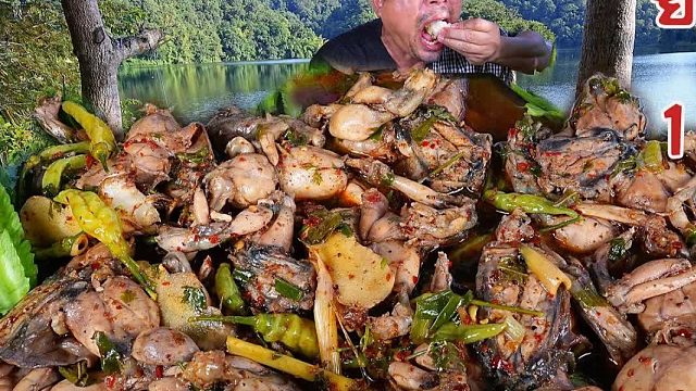 1公斤泰北风味辣味牛蛙沙拉，香辣可口