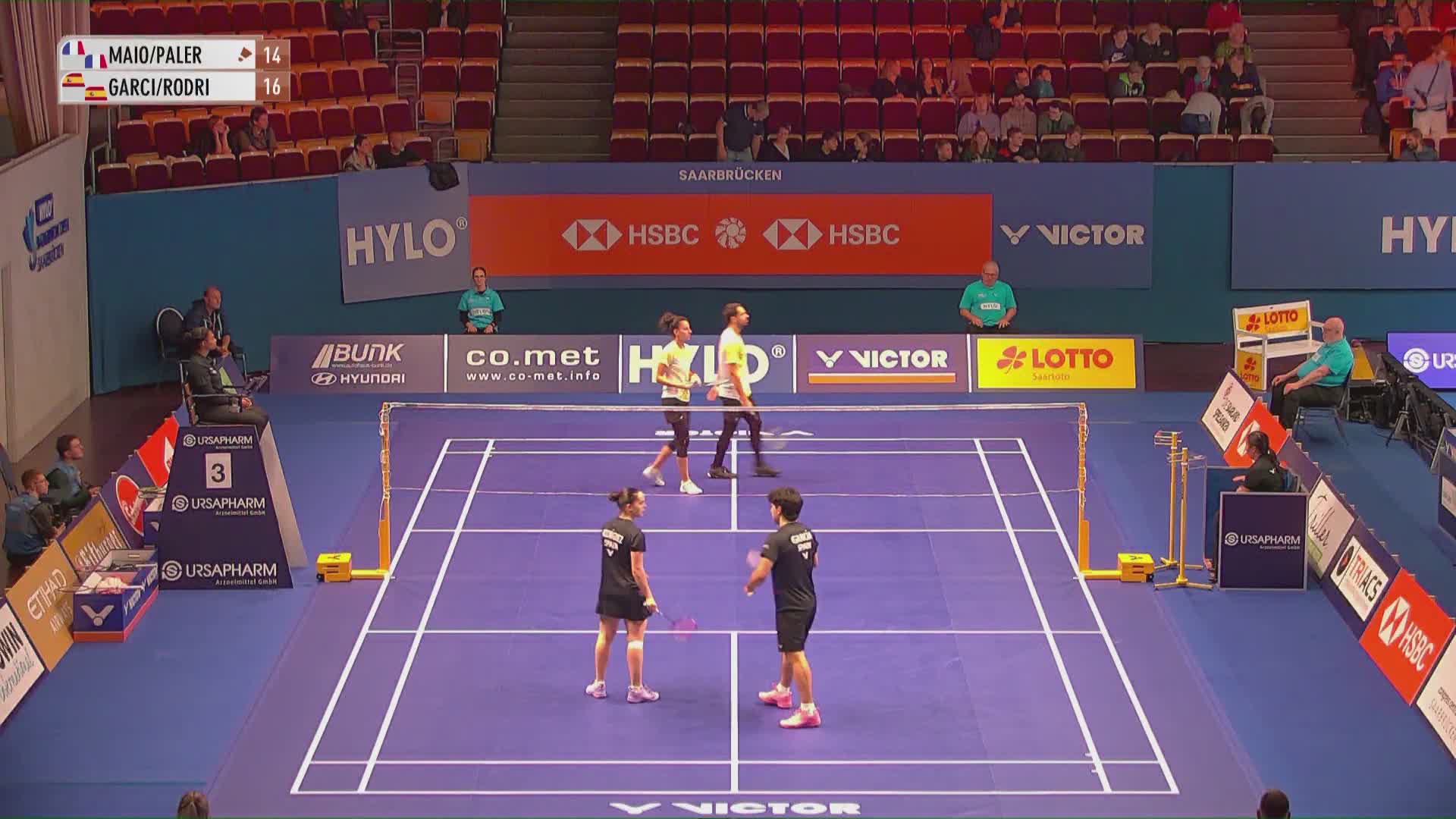 混双 马尤/巴莱尔莫vs加西亚/露西娅 1/4赛 2025海露羽毛球公开赛 清流