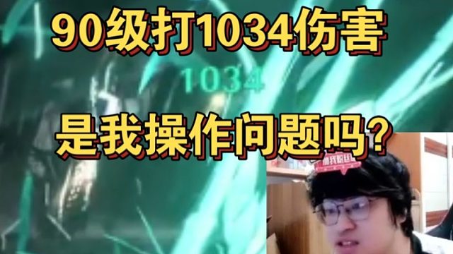 树叶试玩90级仇远打出1034伤害，以为是自己操作问题