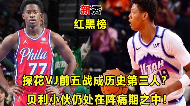 【Terry】场均打超过40分钟，探花秀VJ生涯前五战成历史第三人？贝利小伙仍处在阵痛期！小杨被DN
