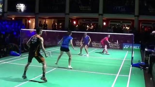 李宗伟陶菲克混双局！杀球杀爽了
