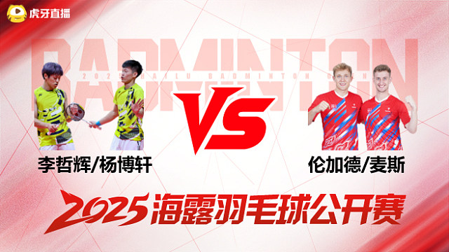 男双 李哲辉/杨博轩vs伦加德/麦斯 1/4赛 2025海露羽毛球公开赛 球球是道解说