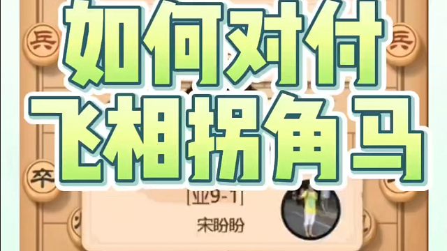 如何对付飞相拐角马？如何快速提升象棋水平系统学棋？真心教棋，带你上业九，不上业九不罢休！ 象棋