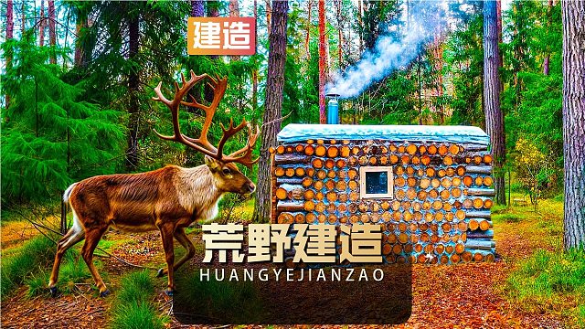 男子利用上千根原木搭建出坚固耐用的庇护所,还能抵御黑熊袭击