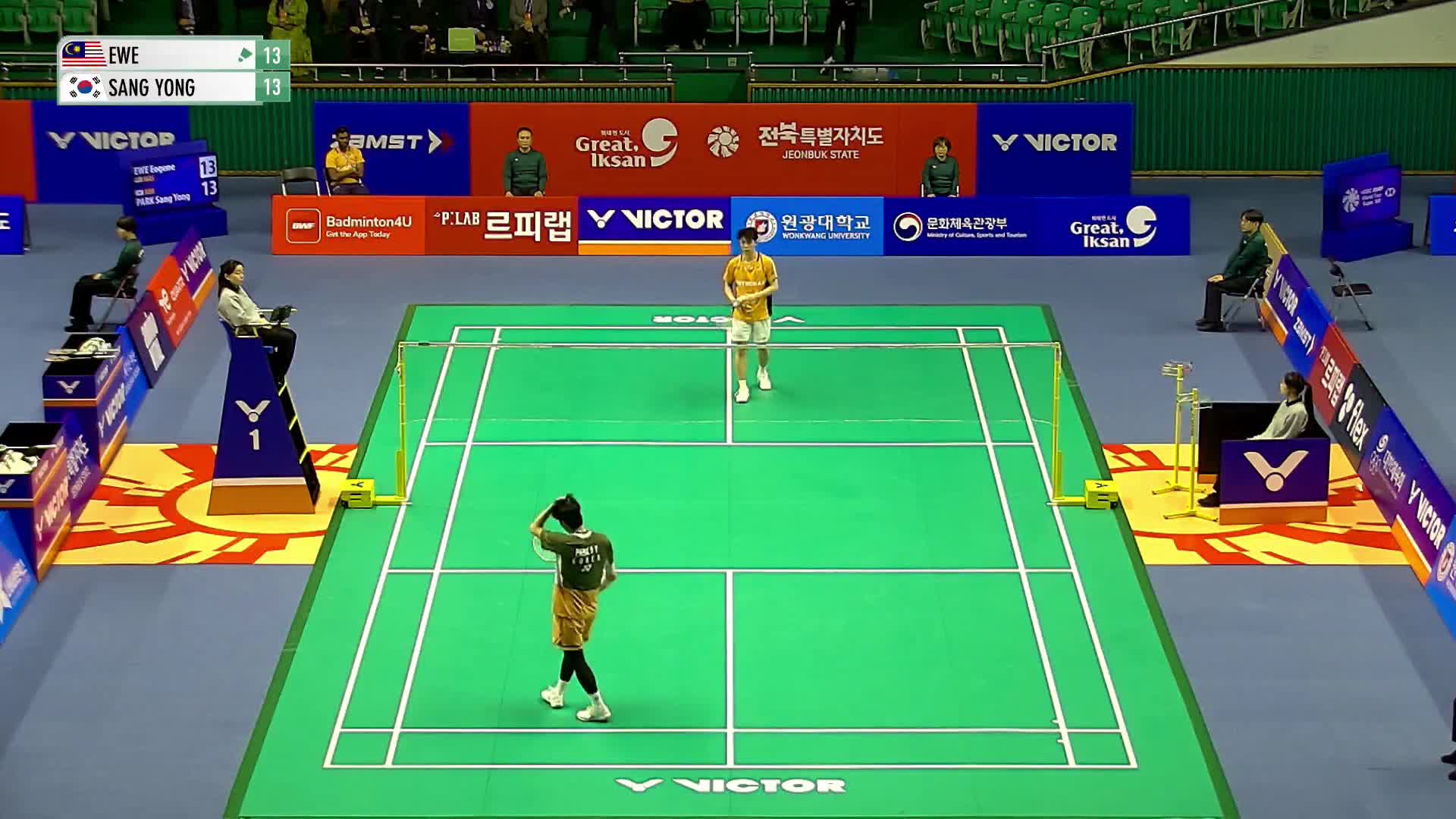 朴相龙 vs 尤阳 2025韩国羽毛球大师赛 清流