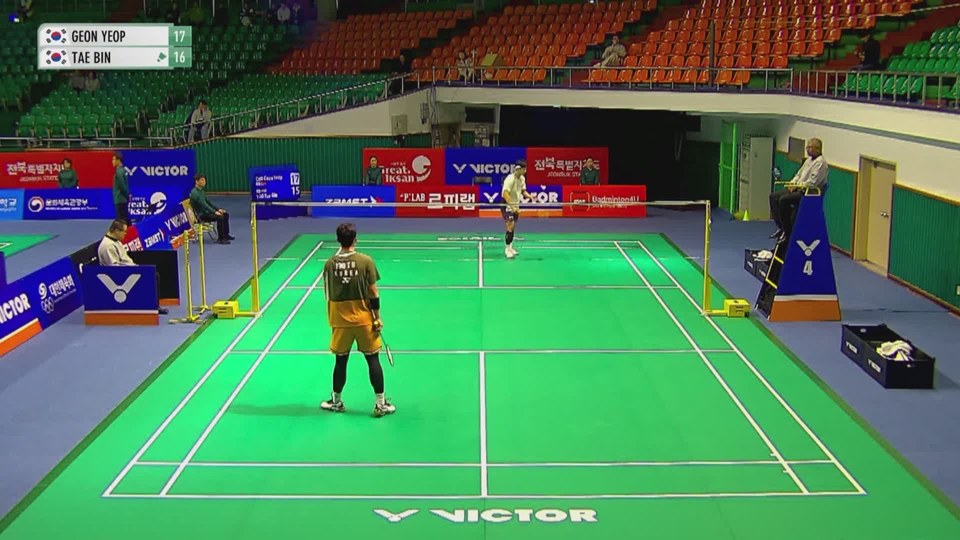 赵建晔vs俞泰彬 2025韩国羽毛球大师赛 清流