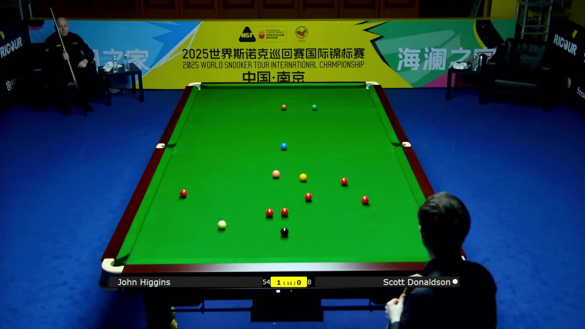 斯科特·唐纳森 VS 约翰·希金斯  2025斯诺克国际锦标赛  第二局