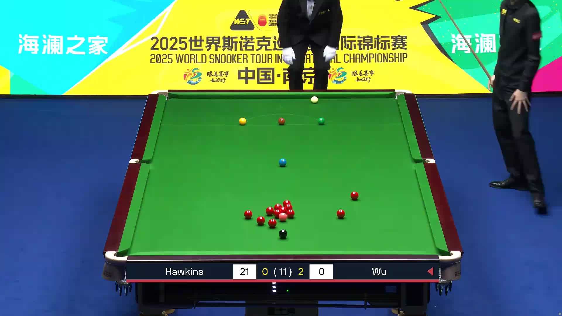 吴宜泽 VS 巴里·霍金斯  2026斯诺克国际锦标赛  第三局