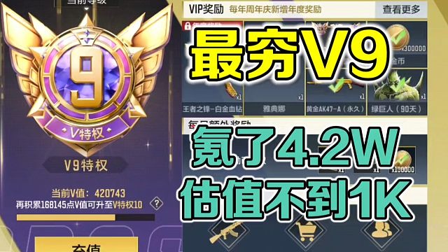 最穷V9？氪了4.2W最后估值不到一千！