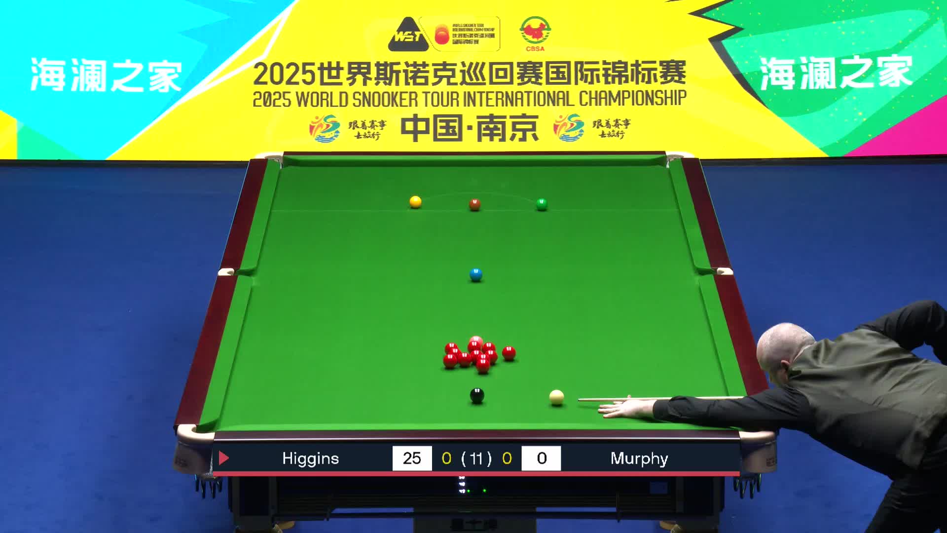 肖恩·墨菲 VS 约翰·希金斯  2025斯诺克国际锦标赛  第一局