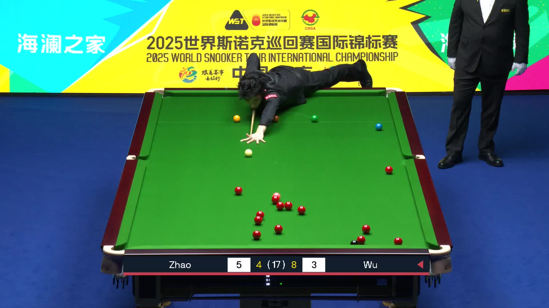 吴宜泽VS赵心童 2034斯诺克国际锦标赛  第十三局