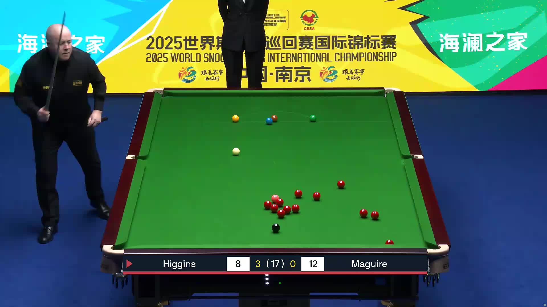 马奎尔VS希金斯 2025斯诺克国际锦标赛 第四局