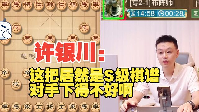 许银川：这把居然是S级棋谱，对手不厉害啊