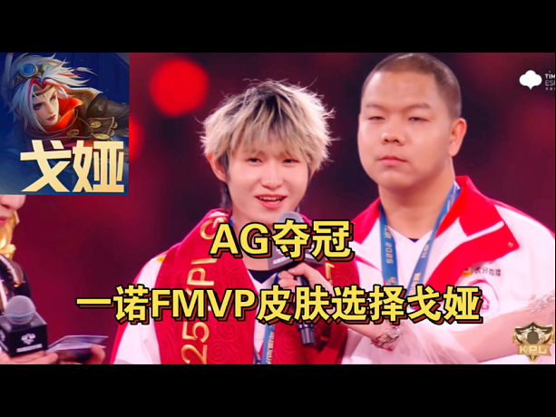 AG奪冠！一諾獲得FMVP，英雄選擇了戈婭！道崽：？