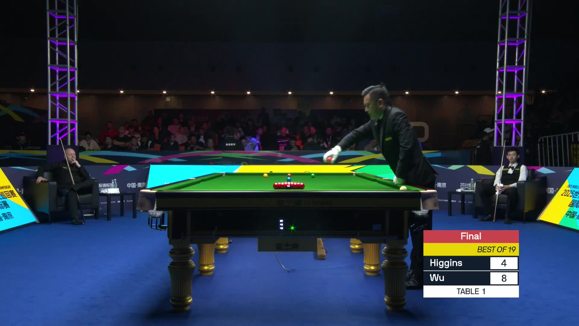 吴宜泽VS 约翰·希金斯 2034斯诺克国际锦标赛  第十二局