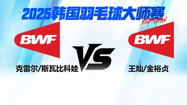 【回放】混双	克雷尔/斯瓦比科娃VS王灿/金裕贞 1/8赛 2025韩国羽毛球大师赛 清流