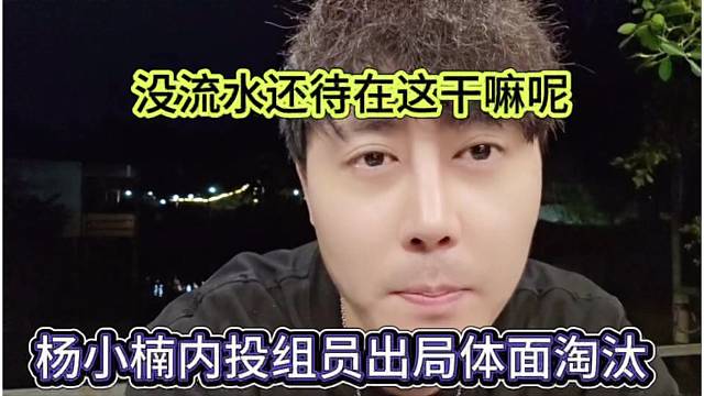 杨小楠内投组员出局体面淘汰，没流水还待在这干嘛呢