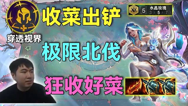 红莲：收菜出铲子5水晶准备北伐，连续几波爽收好菜这局既然是吃鸡局