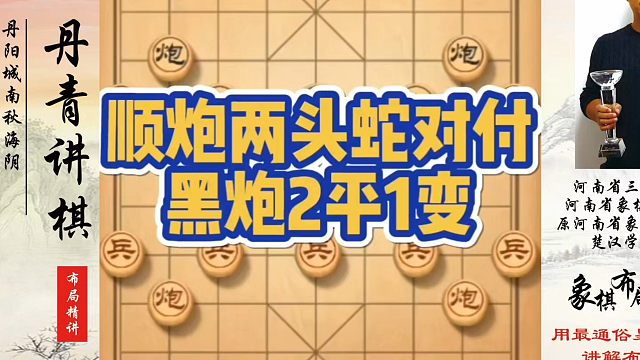 顺炮两头蛇对付嘿炮2平1变，如何快速提升象棋水平系统学棋？如何学习象棋布局、中局、残局？真心教棋，少
