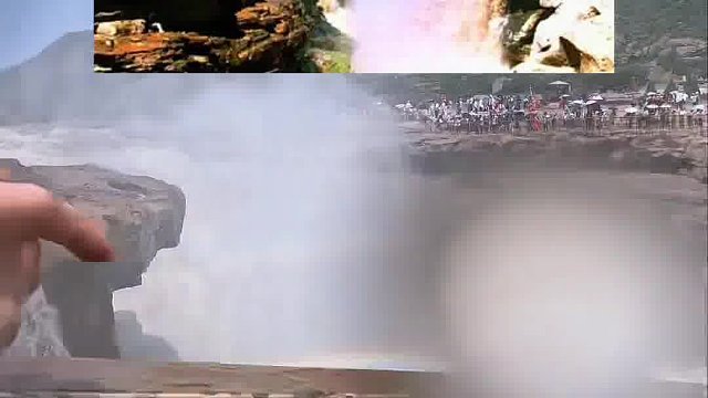 游客视角的黄河壶口瀑布