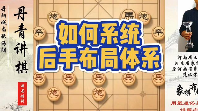 如何系统后手布局体系？如何快速提升象棋水平系统学棋？如何学习象棋布局、中局、残局？真心教棋，少走弯路