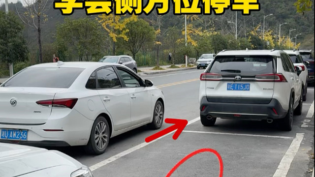 一镜到底 学会现实中侧方停车，一个视频给你指出参考点位