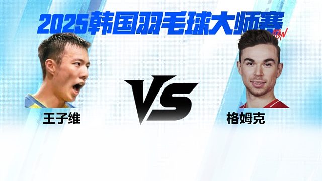 【回放】男单 王子维VS格姆克  8强 2025日本熊本羽毛球大师赛 水叔解说