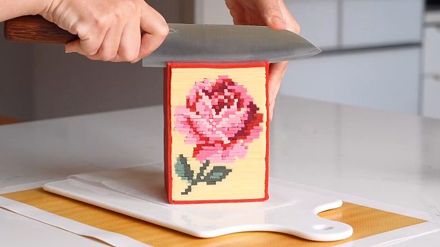 Cookies美到失语像素风玫瑰花切片饼干！温柔感拉满