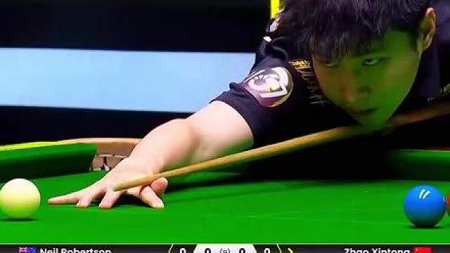 赵心童状态爆表，5比2拿捏罗伯逊，夺得利雅得大师赛冠军！